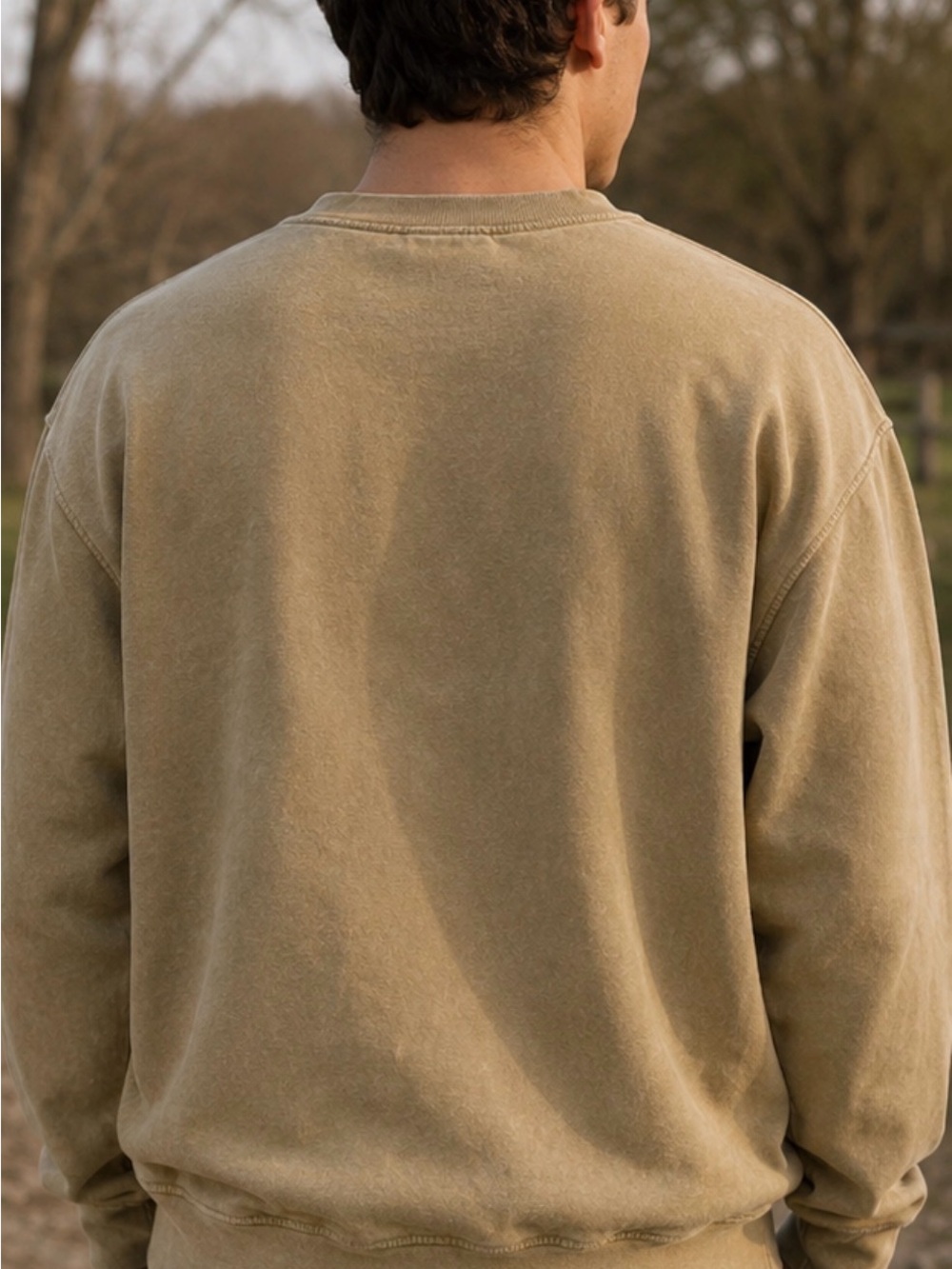 Coors‎ Banquet Beer Cowboy Graphic Sweatshirt Mens Medium Tan Sun Wash Crewneck - Picture 2 of 9
